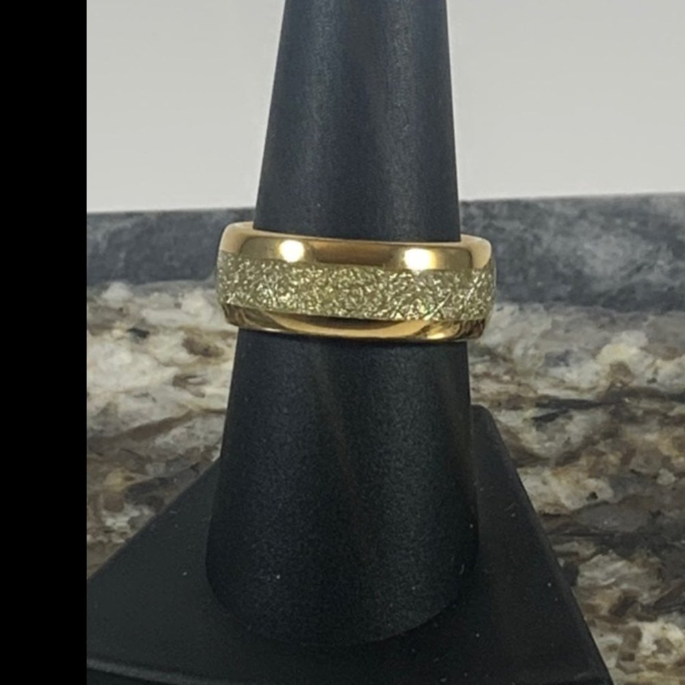 Size 8 tungsten meteor inlay band